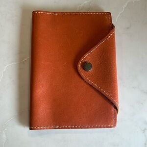 Orange Portland leather snap journal case medium